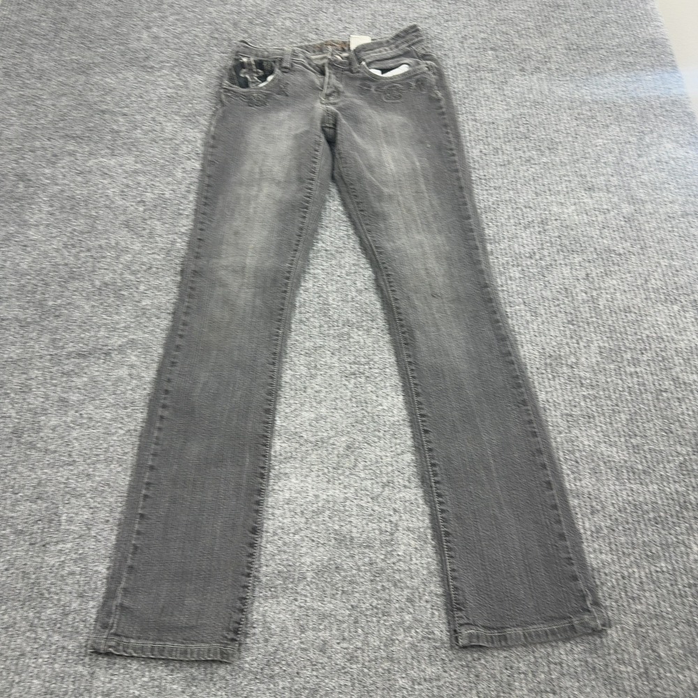 Boom Boom Jeans Product Type Womens 1 Gray Cotton Cross Embroidered Y2K Grunge